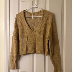 Free People Cozy Tan Sweater